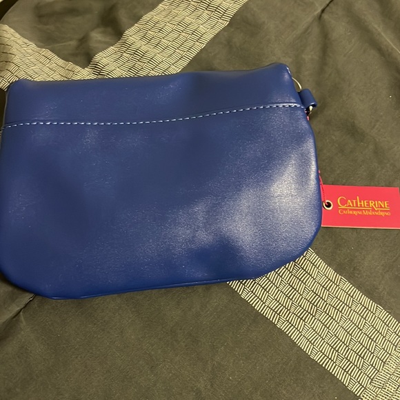 Catherine Malandrino BLUE purse/bag w detachable strap - Picture 7 of 8